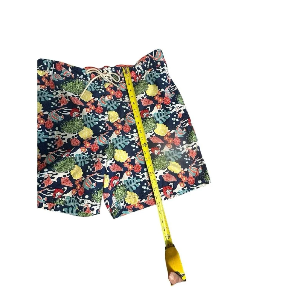 Nautica Mens XL  Colorful Hawaiian Sea Creatures‎ Tie Waist Swimming Trunks